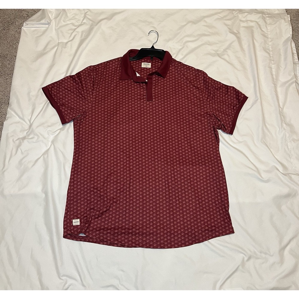Mantra Men's Red/Cranberry Polo Golf Performance Shirt Size XXL